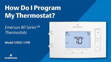 Emerson thermostat programming instructions - 2.) Press to adjust thermostat setting to 1° above room temperature. The heat pump system should begin to operate and the thermostat will indicate Heat On. 3.) Press to adjust …